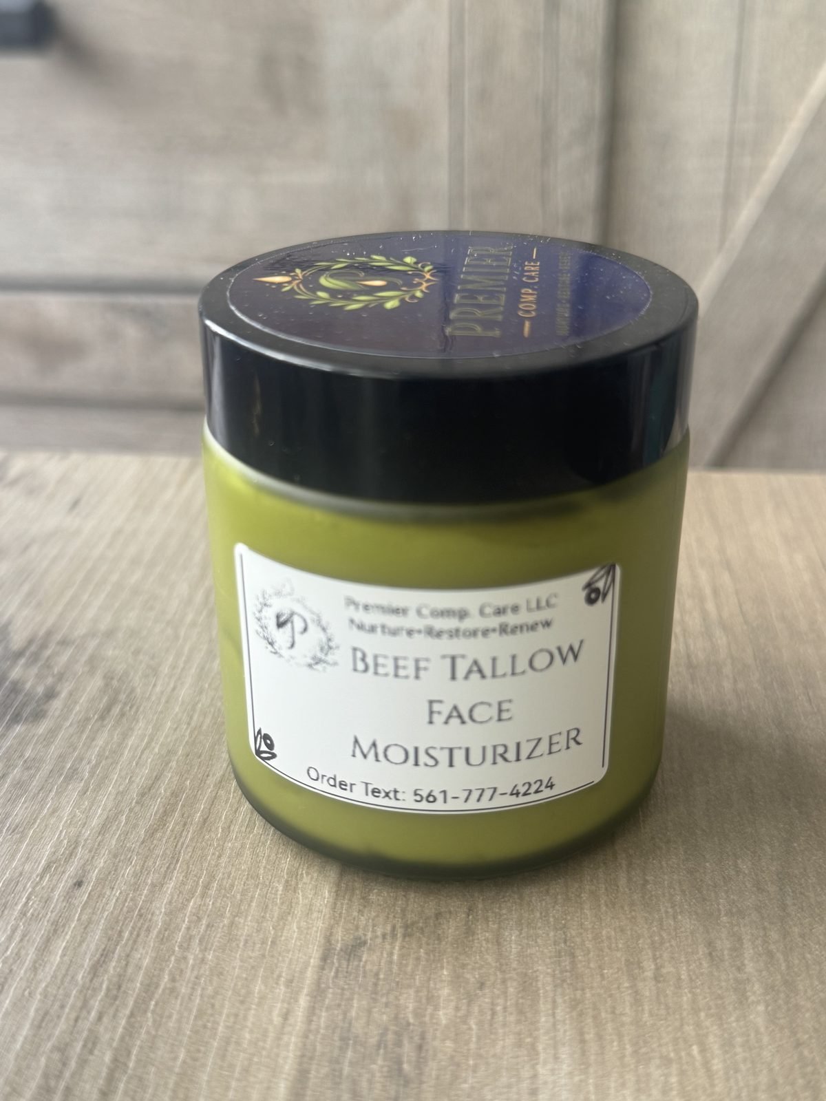 beef tallow moisturizer jar label 1